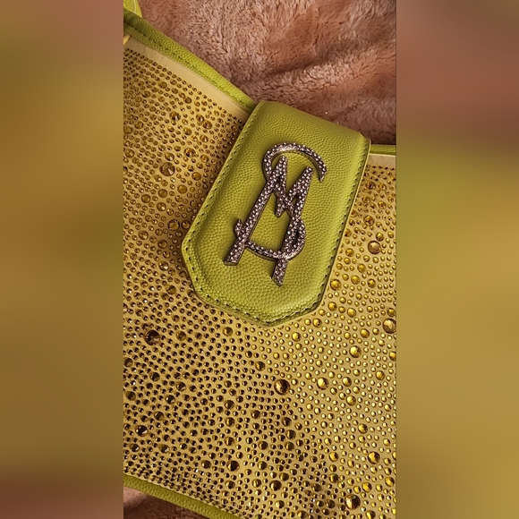 Cyber Lime Shoulder Steve Madden Bedazzled Purse - Picture 3 of 11